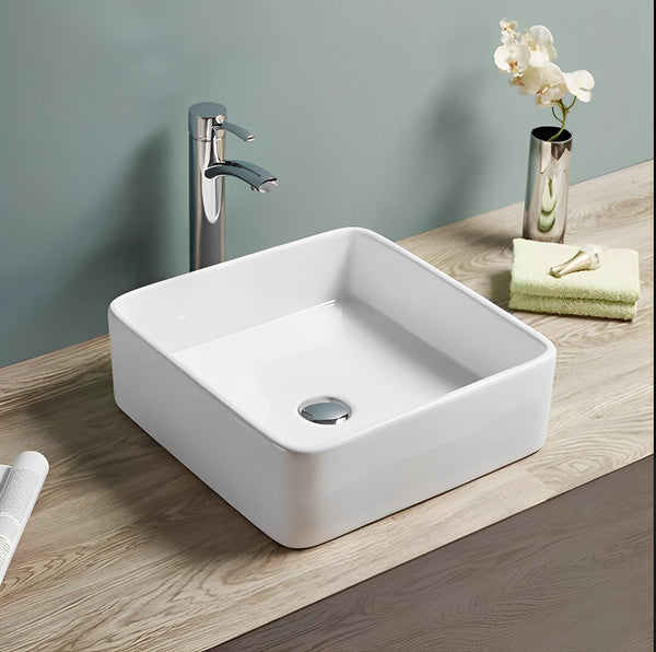 POSEIDON FINE CERAMIC BASIN MATTE WHITE 360MM