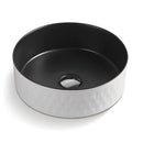 POSEIDON FINE CERAMIC BASIN MATTE BLACK & WHITE 360MM