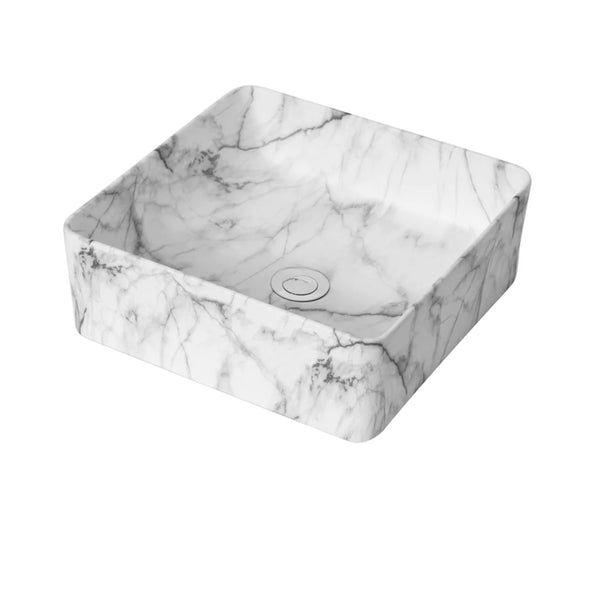 POSEIDON FINE CERAMIC BASIN MATTE WHITE CARRARA 360MM