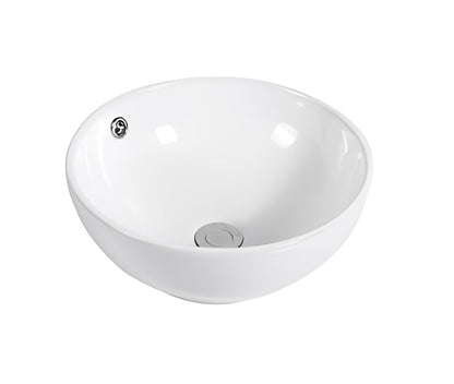 POSEIDON ABOVE COUNTER BASIN GLOSS WHITE 380MM