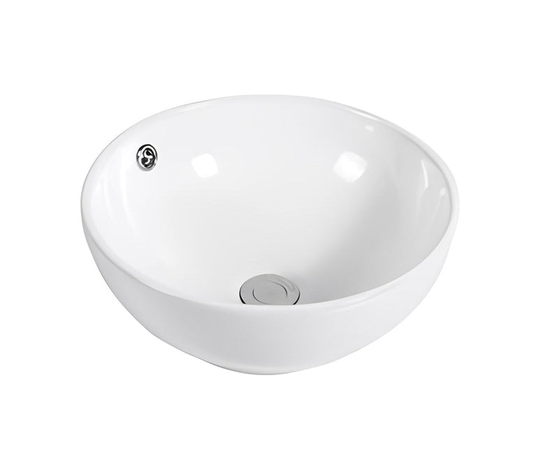 POSEIDON ABOVE COUNTER BASIN GLOSS WHITE 380MM