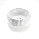 CETO CASCADE FLUTED ROUND ABOVE COUNTER BASIN MATTE WHITE 400MM