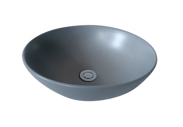 POSEIDON FINE CERAMIC BASIN MATTE GREY 405MM