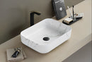 POSEIDON FINE CERAMIC BASIN ULTRA SLIM GLOSS WHITE CARRARA 500MM