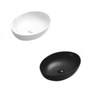 POSEIDON ABOVE COUNTER CERAMIC ART BASIN MATTE WHITE 520MM