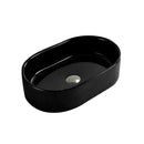 POSEIDON ABOVE COUNTER ART BASIN GLOSS BLACK 550MM