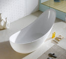POSEIDON POSH FREE STANDING BATHTUB GLOSS WHITE WITH OVERFLOW (AVAILABLE IN 1500MM AND 1680MM)