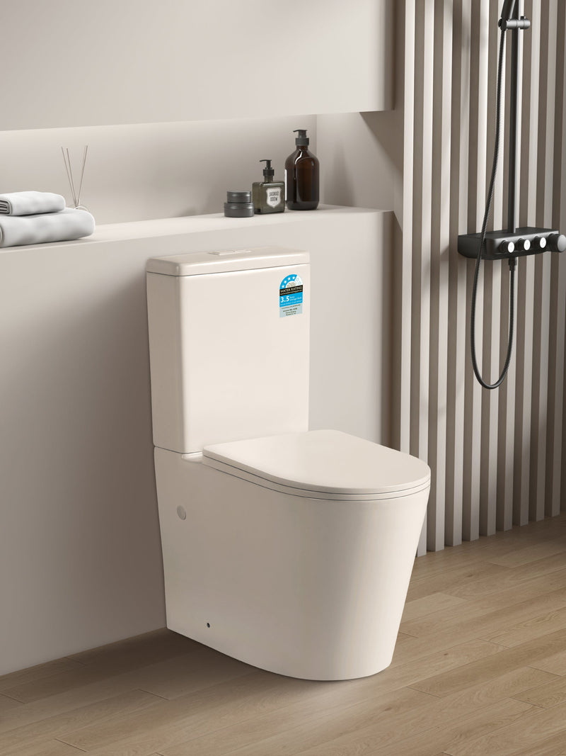 POSEIDON AVIS RIMLESS BACK TO WALL TOILET SUITE MATTE WHITE