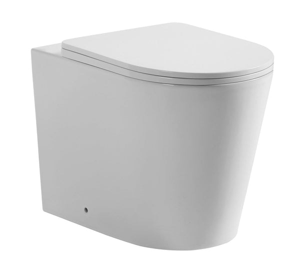 POSEIDON AVIS RIMLESS WALL FACED FLOOR PAN GLOSS WHITE