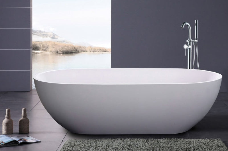 POSEIDON STELLA FREE STANDING BATHTUB GLOSS WHITE (AVAILABLE IN 1500MM AND 1700MM)