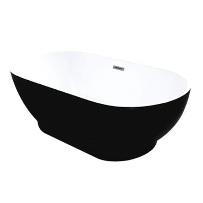 POSEIDON KOKO FREE STANDING BATHTUB GLOSS BLACK 1700MM