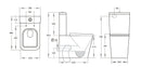 POSEIDON QUBIST BTW TOILET SUITE GLOSS WHITE