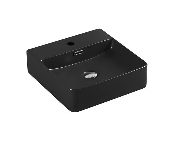POSEIDON FINE CERAMIC BASIN MATTE BLACK 420MM