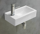 POSEIDON WALL HUNG BASIN GLOSS WHITE 455MM