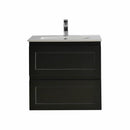 CETO FREMANTLE MATTE BLACK 600MM SINGLE BOWL WALL HUNG VANITY