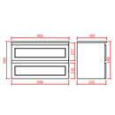 CETO FREMANTLE MATTE WHITE 900MM SINGLE BOWL WALL HUNG VANITY