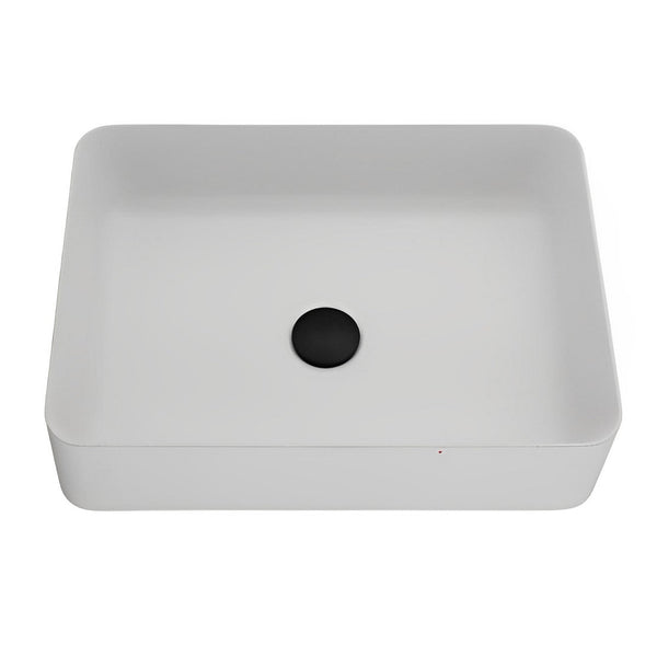 POSEIDON QUARTZ ART BASIN MATTE WHITE 510MM