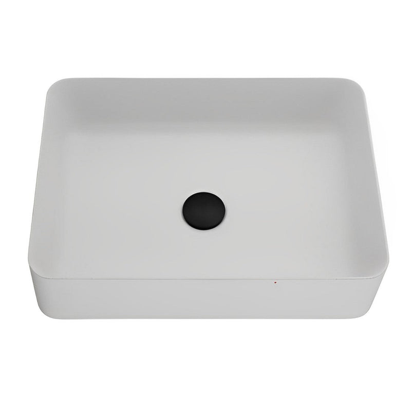 POSEIDON QUARTZ ART BASIN MATTE WHITE 510MM