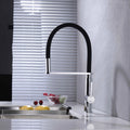 Nero RIT Pull-Out Kitchen Sink Mixer - Matte Black and Chrome