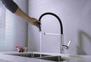 Nero RIT Pull-Out Kitchen Sink Mixer - Matte Black and Chrome