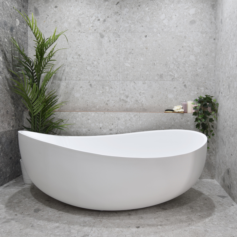 CETO WAVERLY FREESTANDING BATHTUB MATTE WHITE 1800MM