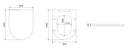 POSEIDON AVIS RIMLESS WALL HUNG PAN MATTE WHITE