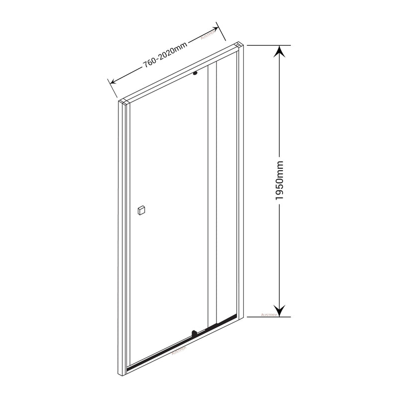 BELLA VISTA OLIVIA SEMI FRAMED PIVOT DOOR FRONT ONLY SHOWER SCREEN CHROME