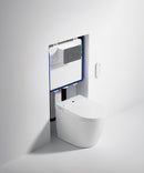 LAFEME CRAWFORD SMART TOILET WALL FACED PACKAGE W/ AUTOFLUSH GLOSS WHITE