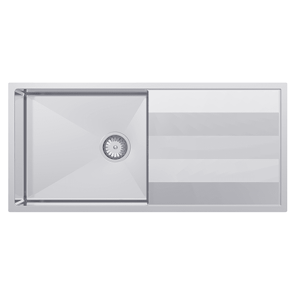 ABEY LUGANO SINGLE BOWL KITCHEN SINK WITH DRAINER STAINLESS STEEL 960MM
