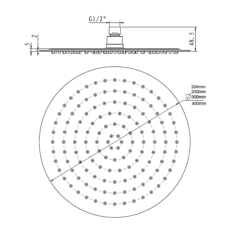 Bella Vista Mica Round Shower Head