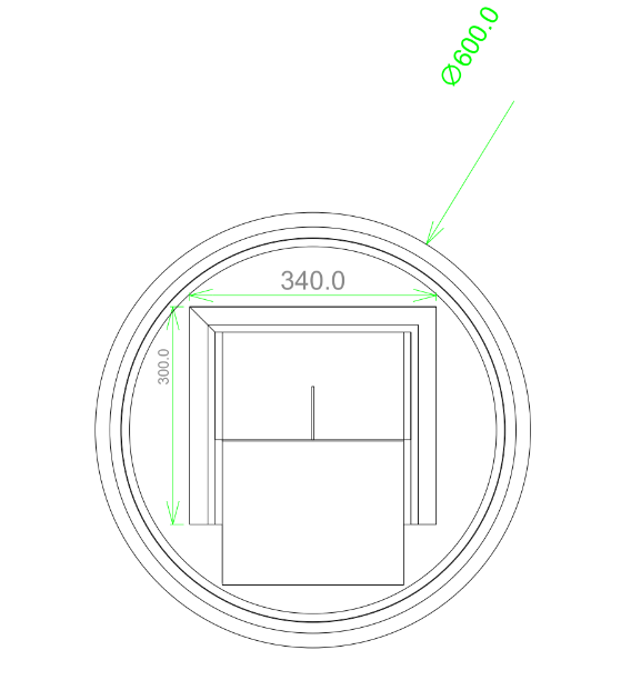 600mm Round 3 Color Lighting  LED Mirror Touch Sensor Switch Defogger Pad Wall Mounted - Lighting on the rim