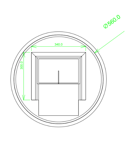600mm Round 3 Color Lighting Backlit LED Mirror Touch Sensor Switch Defogger Pad Wall Mounted - Lighting on the back