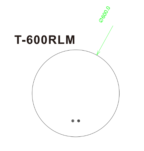 600mm Round 3 Color Lighting Backlit LED Mirror Touch Sensor Switch Defogger Pad Wall Mounted - Lighting on the back