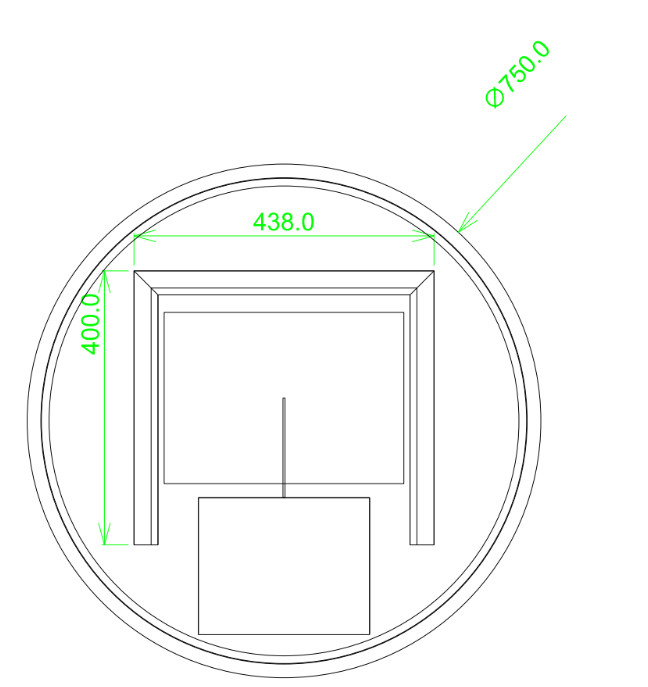 750mm Round 3 Color Lighting Backlit Acrylic LED Mirror Touch Sensor Switch Defogger Pad Wall Mounted