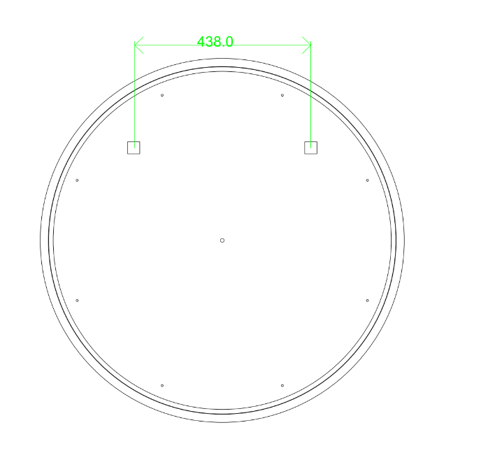 900mm Round 3 Color Lighting Acrylic LED Mirror Touch Sensor Switch Defogger Pad Wall Mounted(Come with Magnifier) - Lighting on the rim