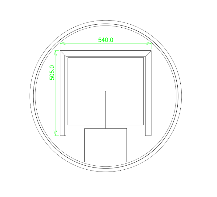 900mm Round 3 Color Lighting Backlit Acrylic LED Mirror Touch Sensor Switch Defogger Pad Wall Mounted