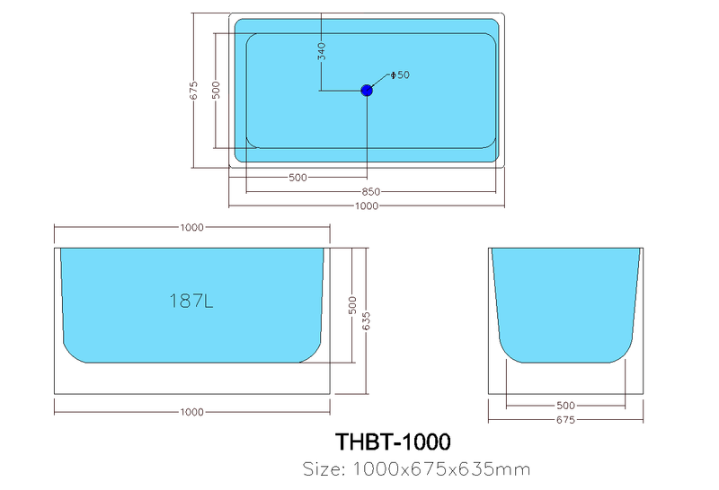 POSEIDON THEO BACK TO WALL BATH NON OVERFLOW GLOSS WHITE (AVAILABLE IN 1000MM, 1200MM, 1300MM, 1400MM, 1500MM AND 1700MM)