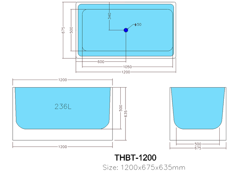 POSEIDON THEO BACK TO WALL BATH NON OVERFLOW GLOSS WHITE (AVAILABLE IN 1000MM, 1200MM, 1300MM, 1400MM, 1500MM AND 1700MM)
