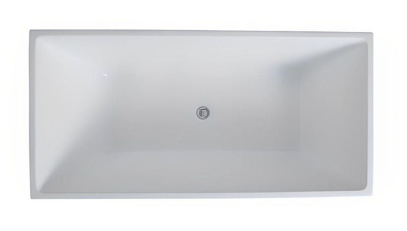POSEIDON THEO BACK TO WALL BATHTUB MATTE WHITE (AVAILABLE IN 1500MM AND 1700MM)