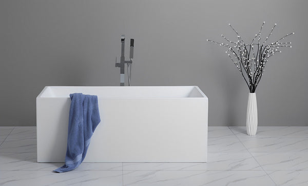 POSEIDON THEO BACK TO WALL BATHTUB MATTE WHITE (AVAILABLE IN 1500MM AND 1700MM)