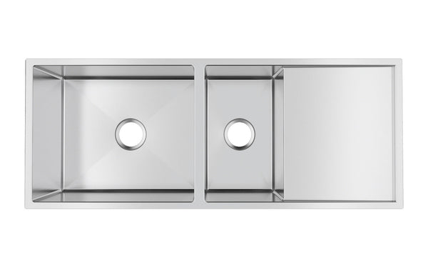 1160x460x230mm 1.2mm Handmade Top/Undermount One and a half Bowls Kitchen Sink