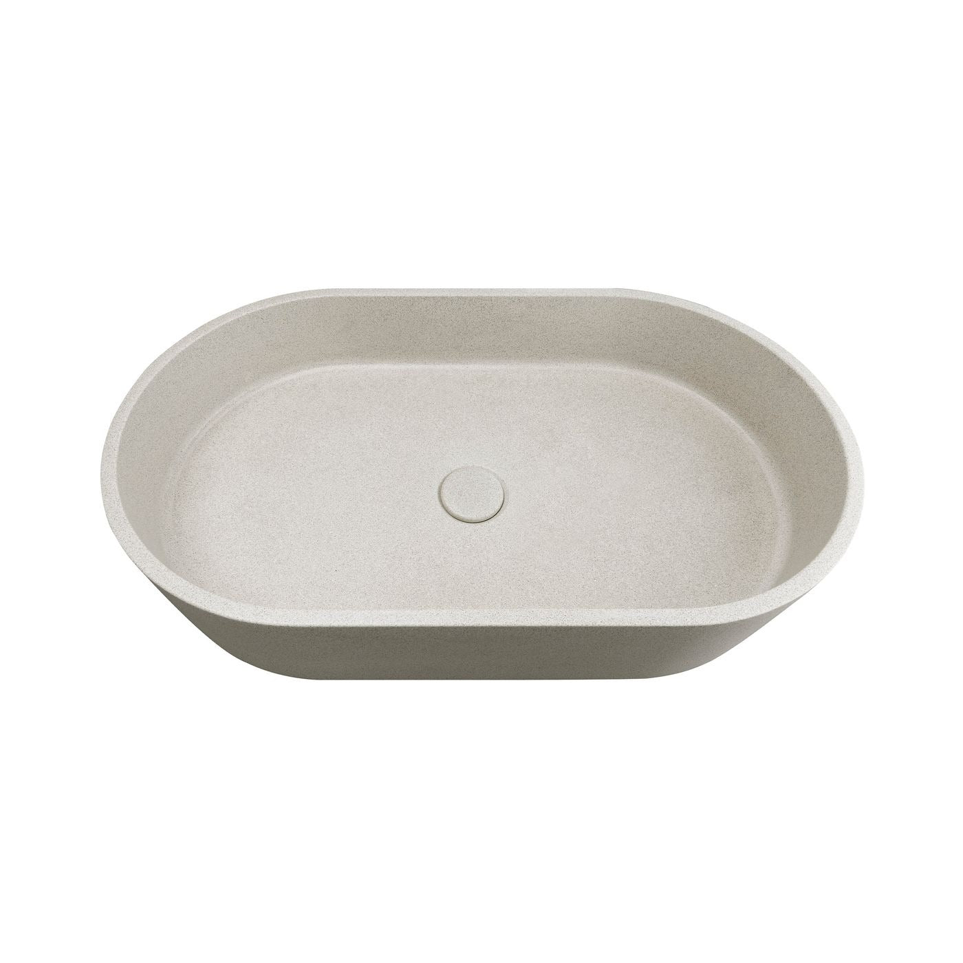 OTTI CLAYTON OVAL ABOVE COUNTER BASIN CONCRETE LINEN 600MM – Beyond ...