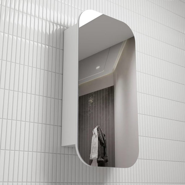 AULIC VIENNA MATTE WHITE SHAVING CABINET 900MM