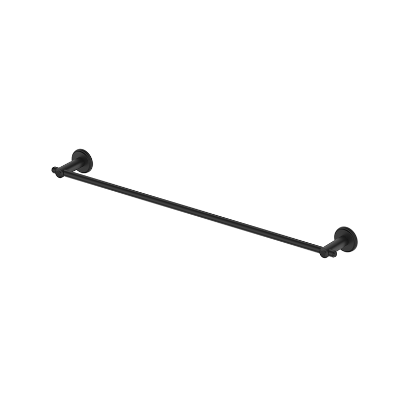 Bella Vista Mica Matte Black Heritage Single Towel Rail - 600mm