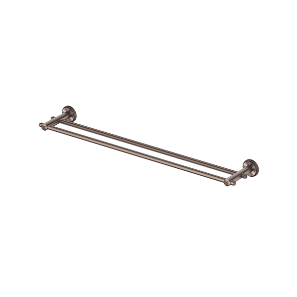 Bella Vista Mica Dusk Bronze Heritage Double Towel Rail - 800mm