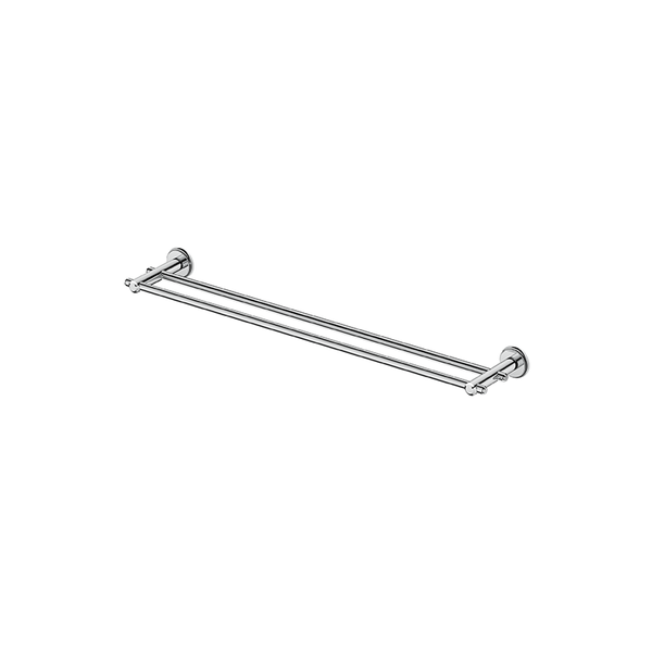 Bella Vista Mica Chrome Heritage Double Towel Rail - 800mm