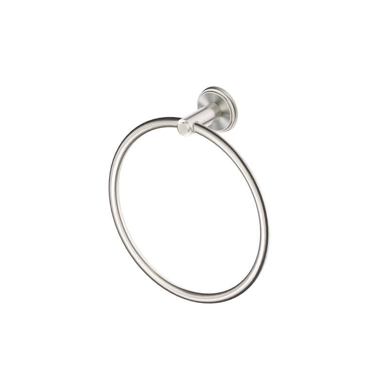 Bella Vista Mica Brushed Nickel Heritage Towel Ring
