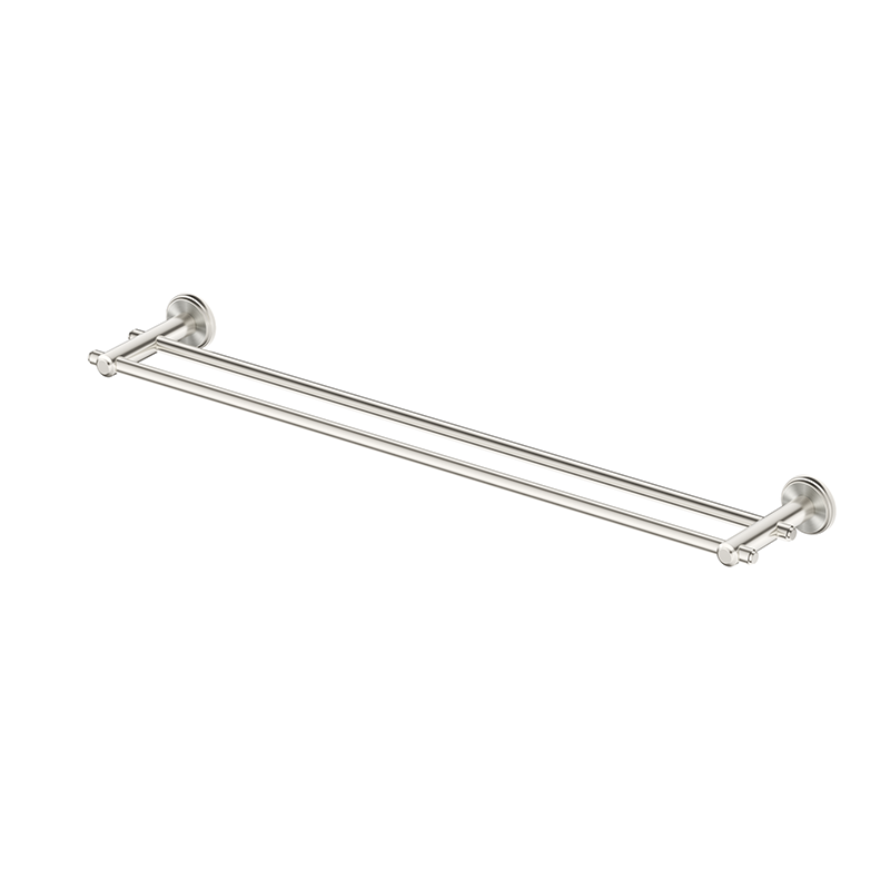 Bella Vista Mica Brushed Nickel Heritage Double Towel Rail - 800mm
