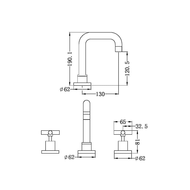NERO X PLUS Basin Mixer Set