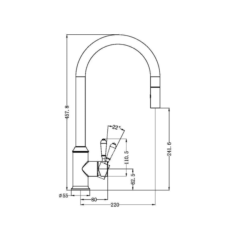 NERO YORK Pull Out Sink Mixer with Vegie Spray